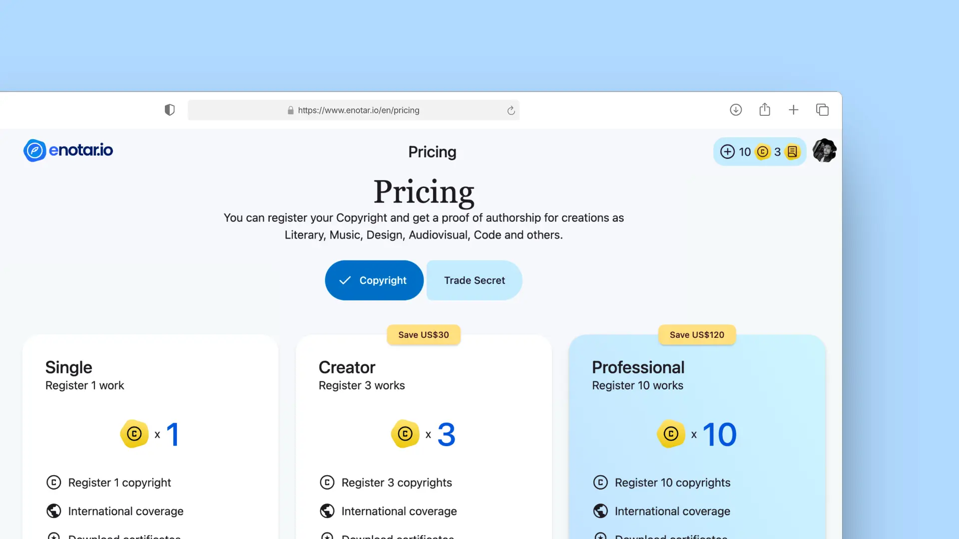 enotar.io Pricing